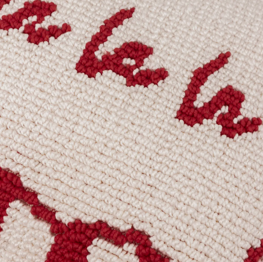 Candy Fa La La Tufted Cushion Red/White (Cover Only)