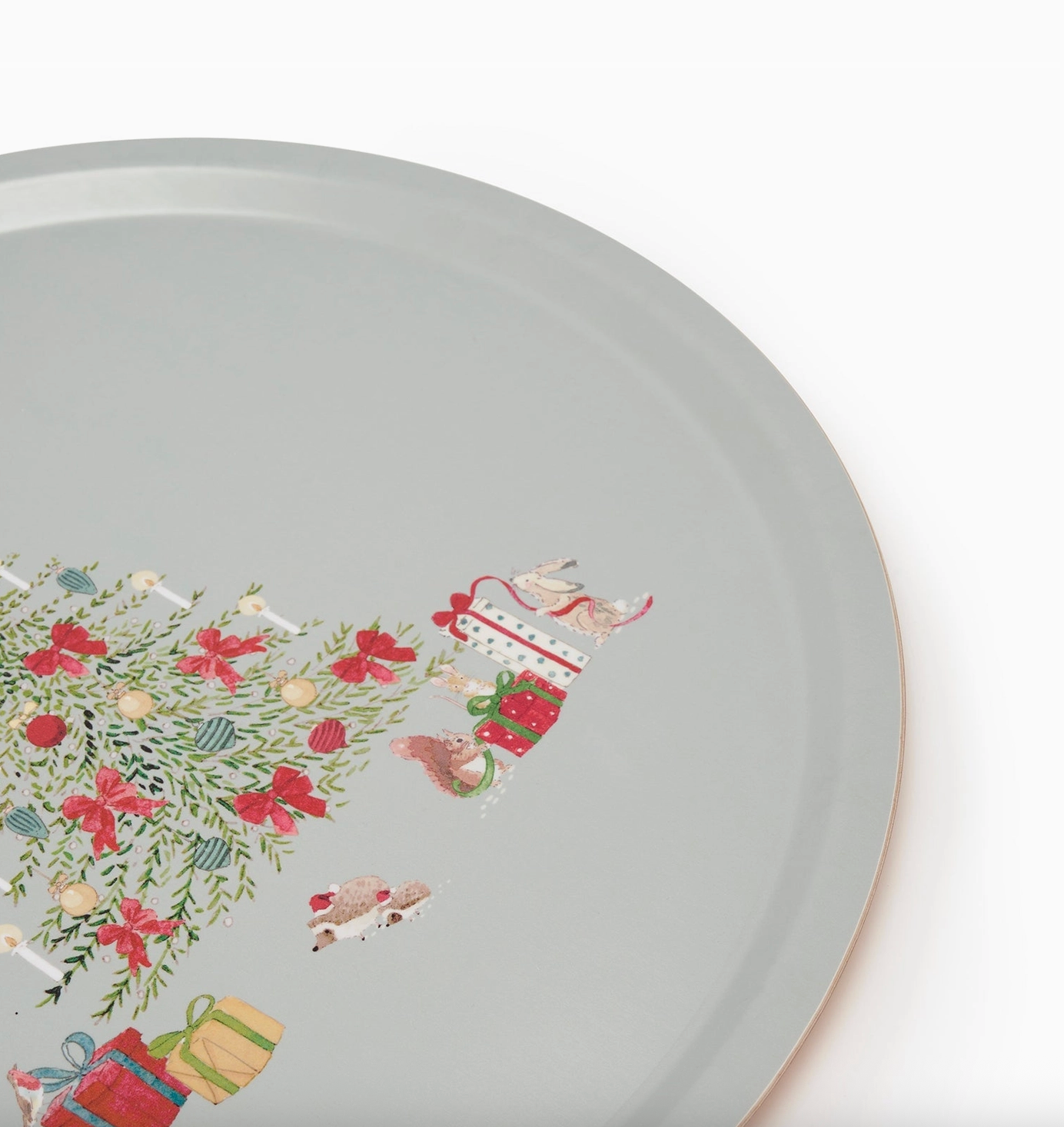 Cosy Christmas Circular Serving Tray