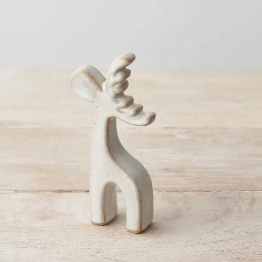 Ceramic Reindeer Decoration 15cm