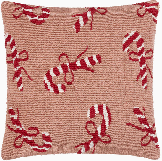 Candy Cane Tufted Christmas Cushion (Cover Only)