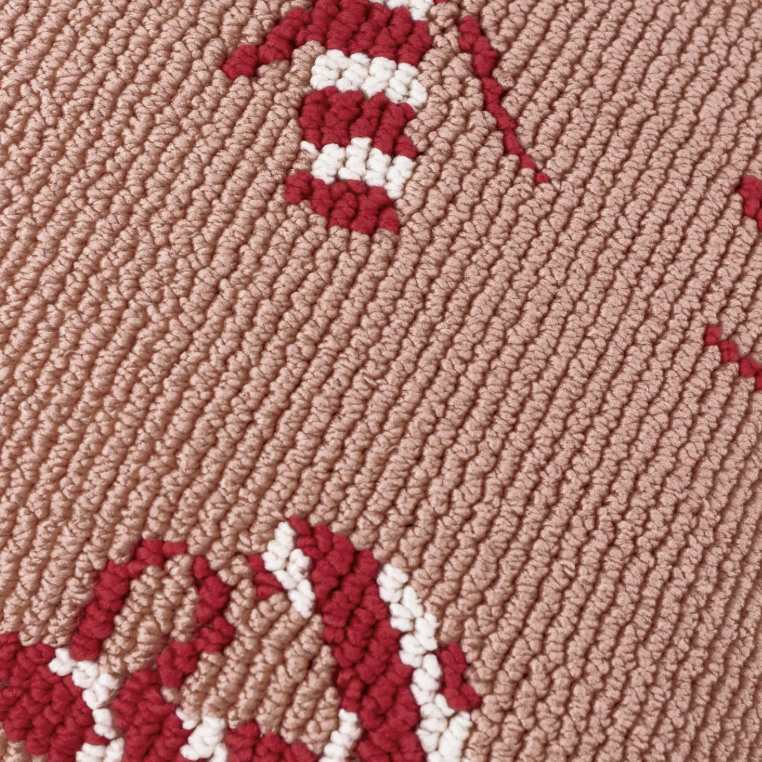 Candy Cane Tufted Christmas Cushion (Cover Only)