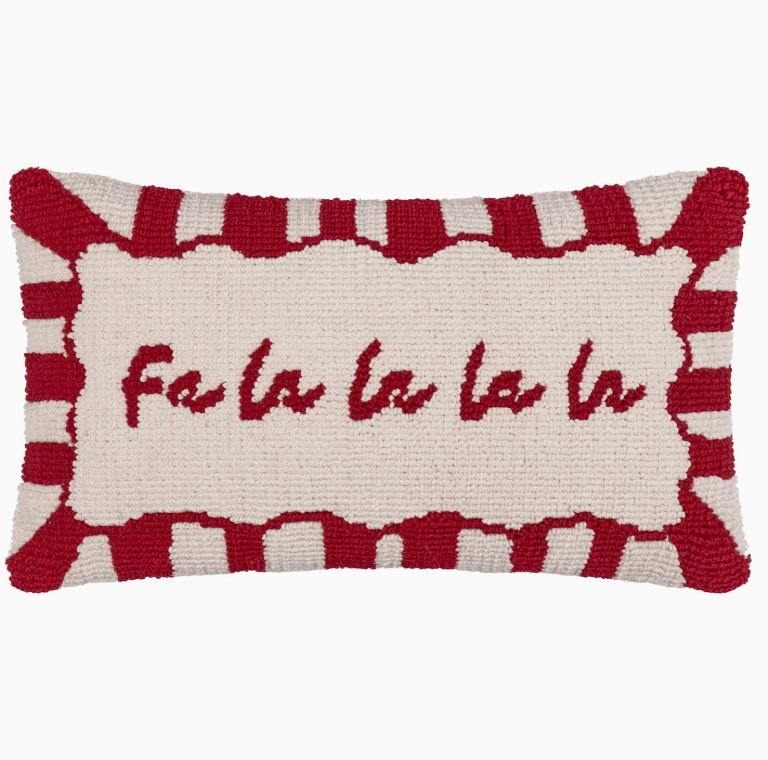 Candy Fa La La Tufted Cushion Red/White (Cover Only)