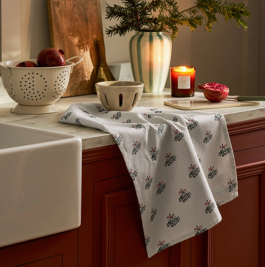 Mistletoe Tea Towel