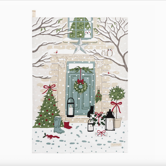 Holly & Berry Tea Towel