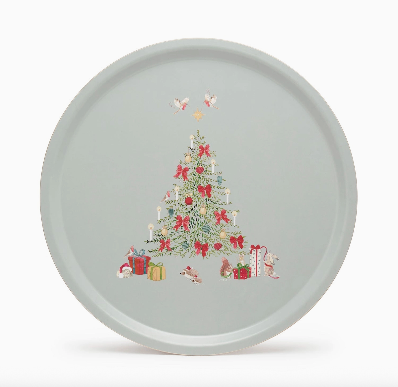 Cosy Christmas Circular Serving Tray