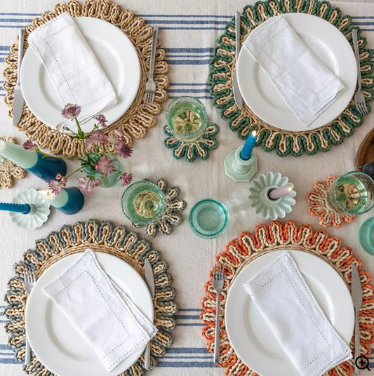 Corn Husk Placemats - Orange