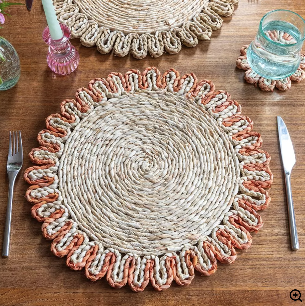 Corn Husk Placemats - Orange